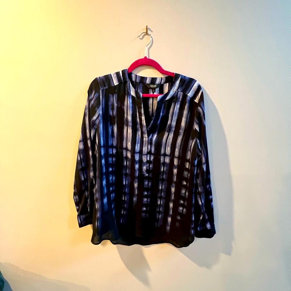 Simply Vera Wang Women’s Stand-up Collar Long-sleeved Blouse size large